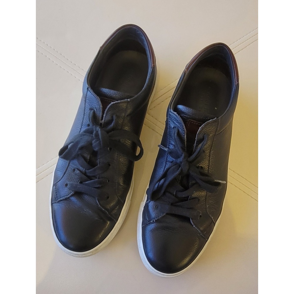 To‎ Boot New York Men's Black Leather Sneakers Made In Italy 🇮🇹 Size 7